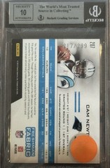2011 Panini Totally Certified CAM NEWTON Freshman Fabric #/299 Rookie Auto #207