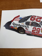 Sam Bass Original Drawing Artwork Kevin Harvick NASCAR Goodwrench 29
