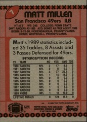 1990 Topps #7 Matt Millen – FB
