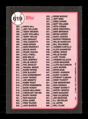 1989 Topps #619 Checklist: 529-660 Collector&rsquo;s Edition (Tiffany)