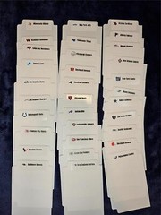 32 x Tall Sports Card Team Dividers with 32 NFL Teams Logos