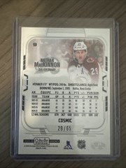 25-26 OPeeChee Plat Nathan MacKinnon Cosmic “1/1” Jersey Match 29/65 *Read Desc*