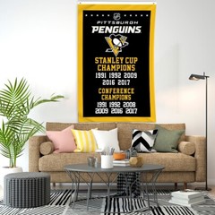 Pittsburgh Penguins 3×5 ft Banner Hockey NHL Stanley Cup Champions Flag