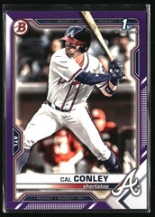 2021 Bowman Draft #BD-70 Cal Conley Purple #/250