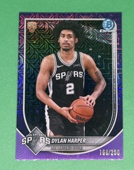 2025-26 Bowman Dylan Harper Chrome RC Purple Mojo Refractor Rookie #/250 Spurs