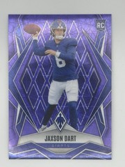 2025 Panini Phoenix Rookies Jaxson Dart #200 Blue Lazer /99 (RC) NY Giants QB