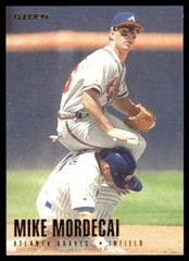 1996 Fleer #303 Mike Mordecai Atlanta Braves