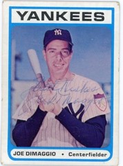 Joe Dimaggio – Signed Bowery Bank Baseball Card (1972)