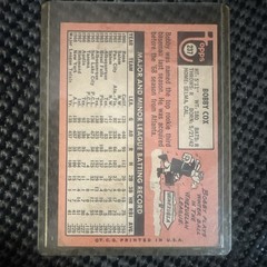 Topps 1969 Topps Bobby Cox Rookie #237 New York Yankees MLB Baseball Card