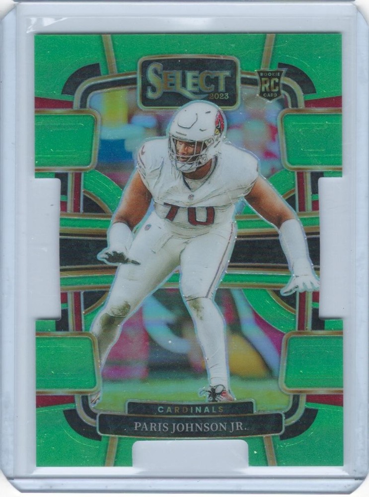 Paris Johnson Jr. 2023 Panini Select #3 Neon Green Die Cuts Cardinals #/599