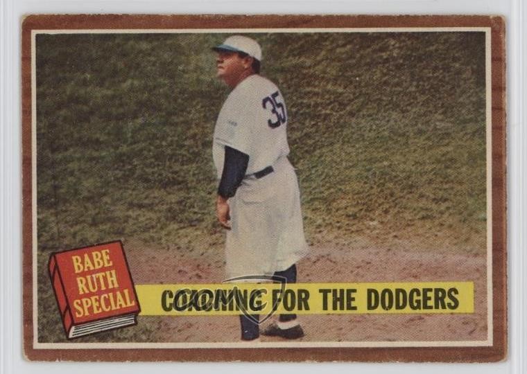 1962 Topps Babe Ruth Special Babe Ruth Coaching for the Dodgers #142 HOF 1i1a