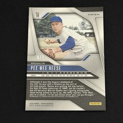 2025 Panini Prizm Pee Wee Reese #11 Gold Shimmer FOTL Prizm /7 Dodgers HOF
