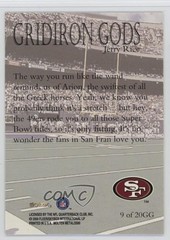 1999 Skybox Molten Metal Gridiron Gods Jerry Rice #9GG HOF 7sw