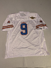 Bobby Boucher #9 the Waterboy Jersey Size XXL White Bourbon Bowl Tackle Costume