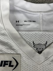 UFL Under Armour Football DC Defenders White Jersey Number 75 2XL