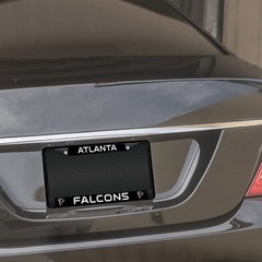 NFL Football Black Chrome License Plate Frame with Plastic Inserts 12&Prime;x6&Prime; Auto A