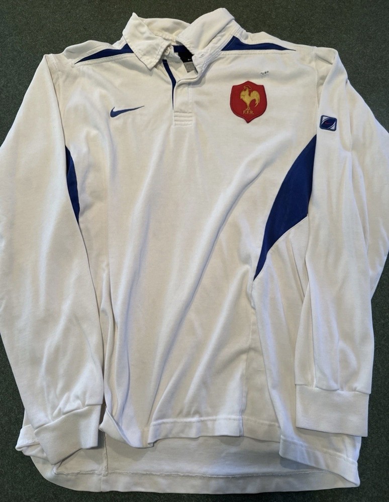 FRANCE 2003 2005 AWAY RUGBY SHIRT JERSEY LONG SLEEVE VINTAGE NIKE sz XL MEN
