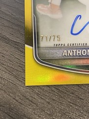 2025 Bowman Draft Anthony Eyanson 1st Bowman Yellow Refractor Auto /75 Red Sox