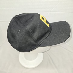 Pittsburgh Pirates Hat Adult Black and Yellow Team MLB Outdoor Cap Adj Strapback