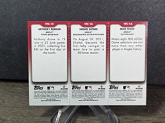 2022 Topps Opening Day #TPC-1A / TPC-1B / TPC-1C Trout / Ohtani / Rendon