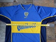 Nike CABJ Boca Juniors 2001 Quilmes Soccer Jersey Shirt Blue/Yellow Colors