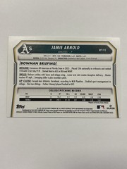 2026 Bowman Jamie Arnold Lime Green Prospect Parallel /399 #BP-112 Athletics