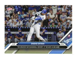 2024 TOPPS NOW #723 SHOHEI OHTANI DODGERS GREATEST DAY IN BASEBALL HISTORY