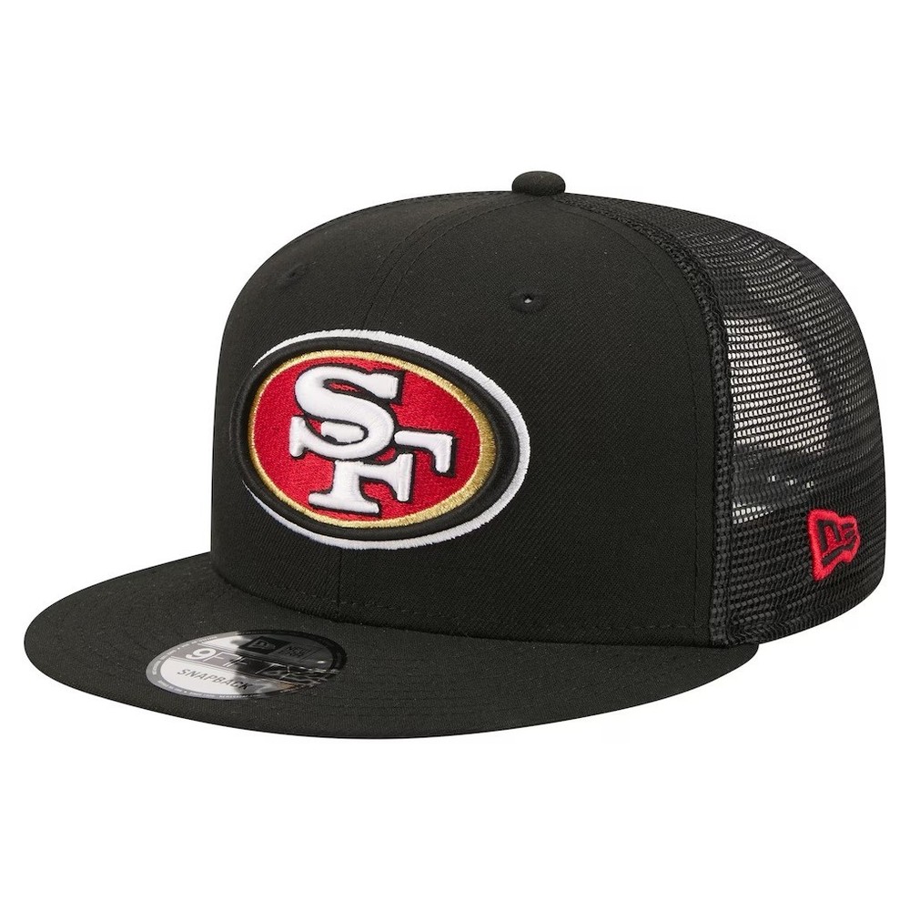 San Francisco 49ers New Era Classic Trucker Adult 9FIFTY Snapback Hat Cap Black