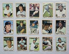 1978 Topps Detroit Tigers Team Set (24 cards) Mostly Near Mint