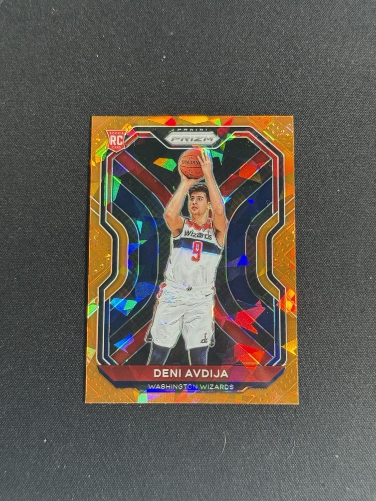 Deni Avdija 2020-21 Panini Prizm Orange Cracked Ice RC #290 WASH WIZ PORT TB SP