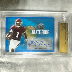 Leaf 2019 Metal State Pride Kyler Murray Clear Blue Auto /1 Pre-Prod Rookie