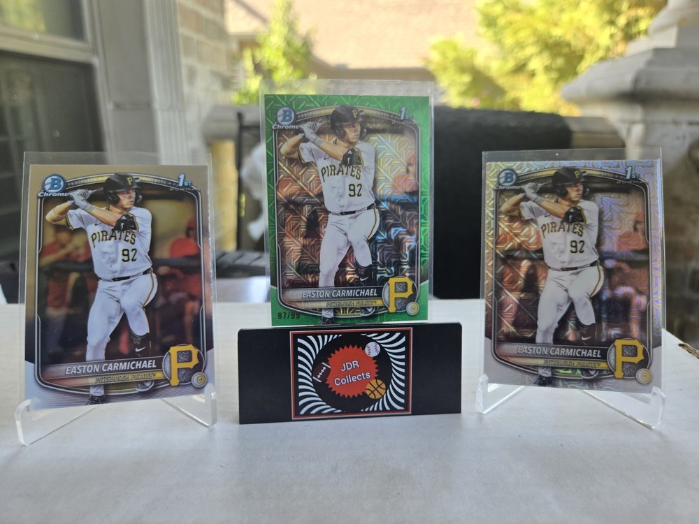 2025 Bowman Chrome Easton Carmichael #BDC-30 (×3)- Base + Mojo + Green Mojo /99