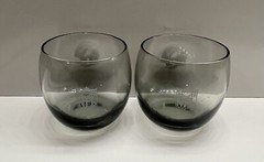 Pair of 2 Vintage 1970’s NFL St. Louis Cardinals Scotch Glasses – Smoked Gray
