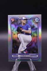 Trey Yesavage 2026 Bowman RC Red Rookie Variation Refractor #41 Blue Jays