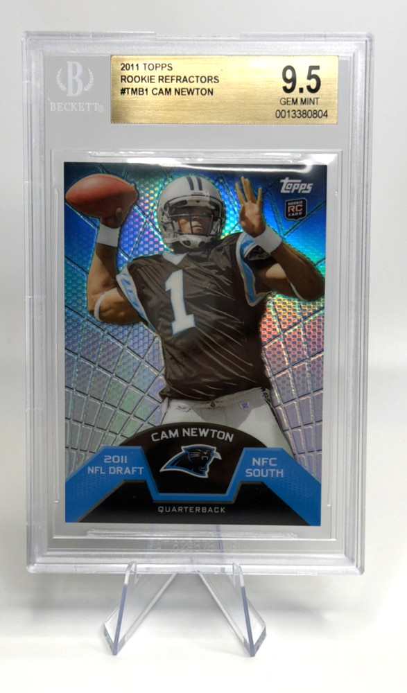 2011 Topps CAM NEWTON Rookie Refractors #TMB1 Beckett Gem Mint 9.5