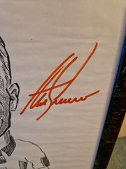 ALAN SHEARER AUTHENTIC HAND SIGNED 13×18 FRAMED CARICATURE UK SELLER