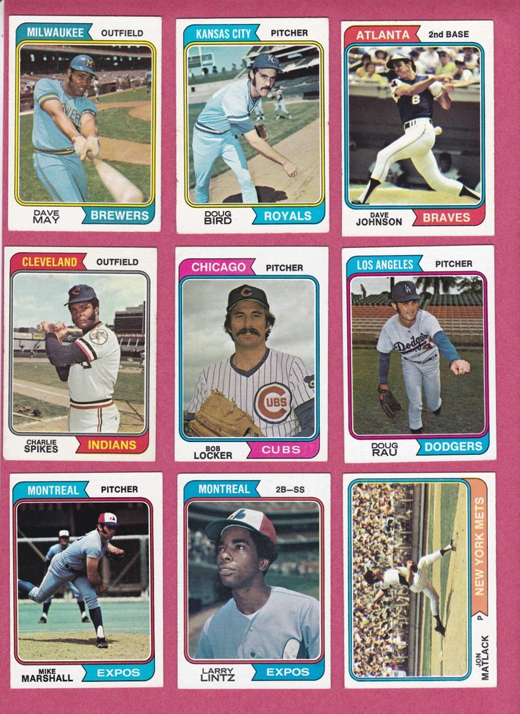 1974 Topps Baseball Cards – commons, mostly EX+ to EXMT