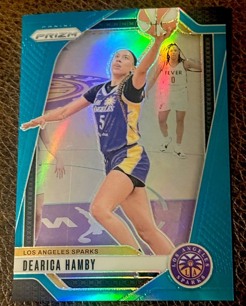 2024 Panini Prizm WNBA #19 Dearica Hamby Teal Prizms #/49