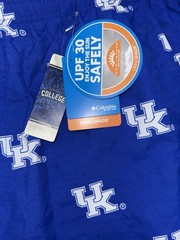 Columbia PFG Kentucky Wildcats Shorts Mens XXL Blue Lined Swim Fishing