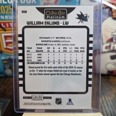 2024-25 O-Pee-Chee Platinum Retro William Eklund Card