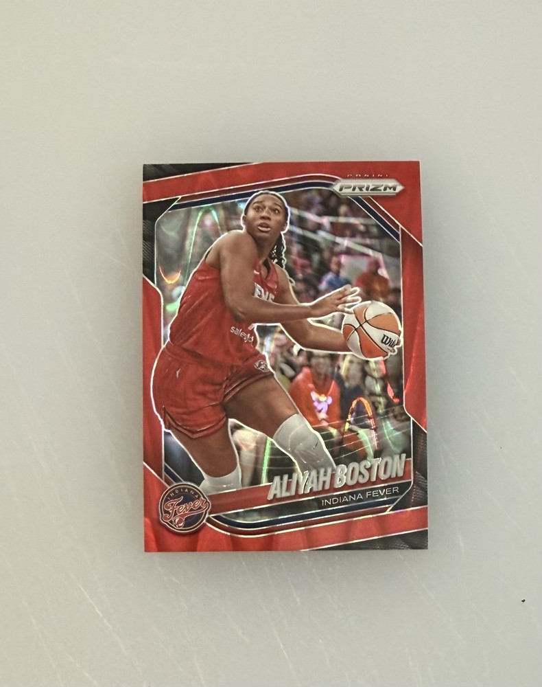 2025 WNBA Prizm Aliyah Boston Red Seismic #75 Indiana Fever /249
