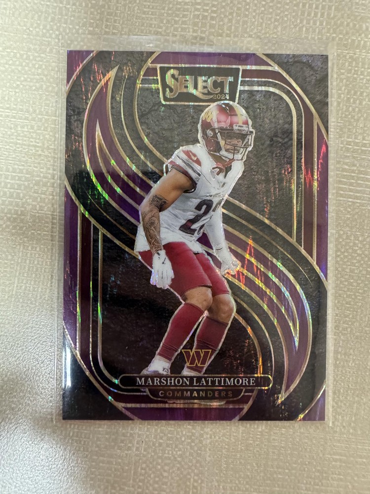 2024 Panini Select #181 Marshon Lattimore Purple Prizm Shock #/360