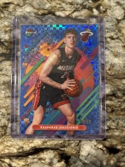 Kasparas Jakucionis 2025-26 Topps Finest #220 Checkerboard Rare Rookie #/49 Heat