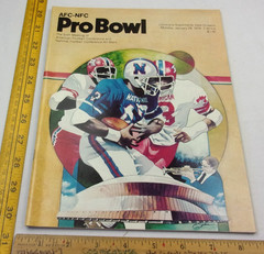 OJ Simpson John Riggins Terry Bradshaw Billy Johnson 1976 Pro Bowl program NFL