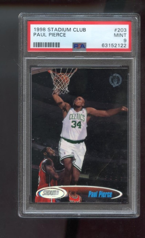 1998-99 Topps Stadium Club #203 Paul Pierce ROOKIE RC PSA 9 Graded Card NBA 98