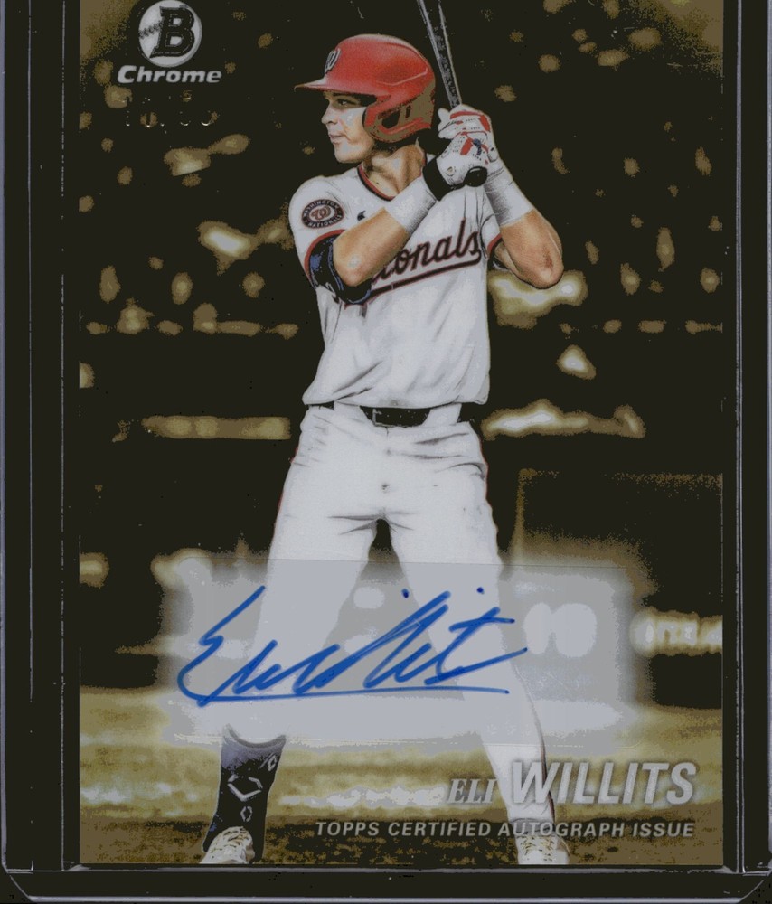 2025 Bowman Draft Eli Willits Chrome Achromatic Auto Gold Refractor #/50