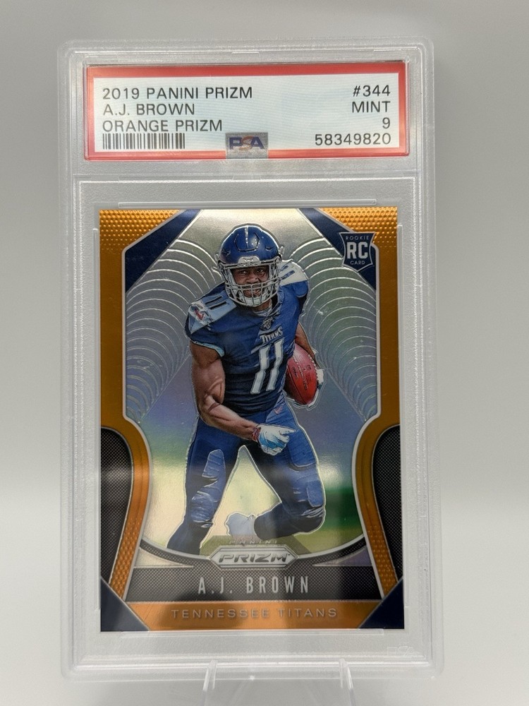 2019 Panini Prizm AJ BROWN Orange Prizm /249 PSA 9 MINT RC #344