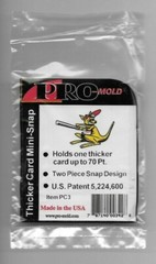 20 PC3 THICKER CARD HOLDER 70 pt MINI SNAP TITE BRAND NEW CRYSTAL-CLEAR FREE SHP