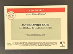 2025 Topps Chrome Platinum Anniversary Refractor Auto 124/199 Drew Thorpe RC