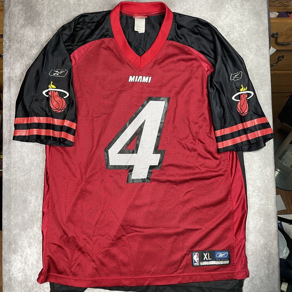 Caron Butler Miami Heat Jersey #4 Away Red Black Nba Adult XL Reebok Mens